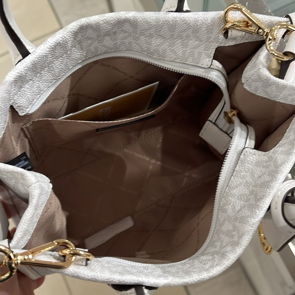Michael Kors Mirella Small Signature Logo Shopper Top Zip Crossbody XBODY Bag MK - Picture 11 of 16
